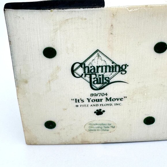 Charming Tails Fitz & Floyd Its Your Move Mouse Chess Figurine Retired 89/704 - Picture 2 of 8